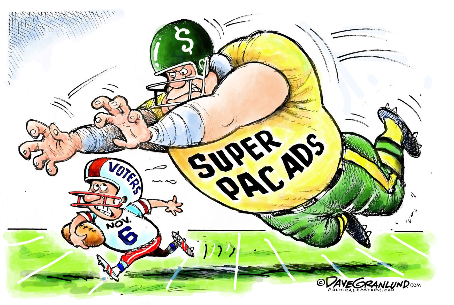 Super PAC ads 2018 midterms by Dave Granlund, PoliticalCartoons.com